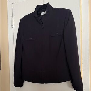 Vintage Tahari skirt suit size 10 Eggplant color